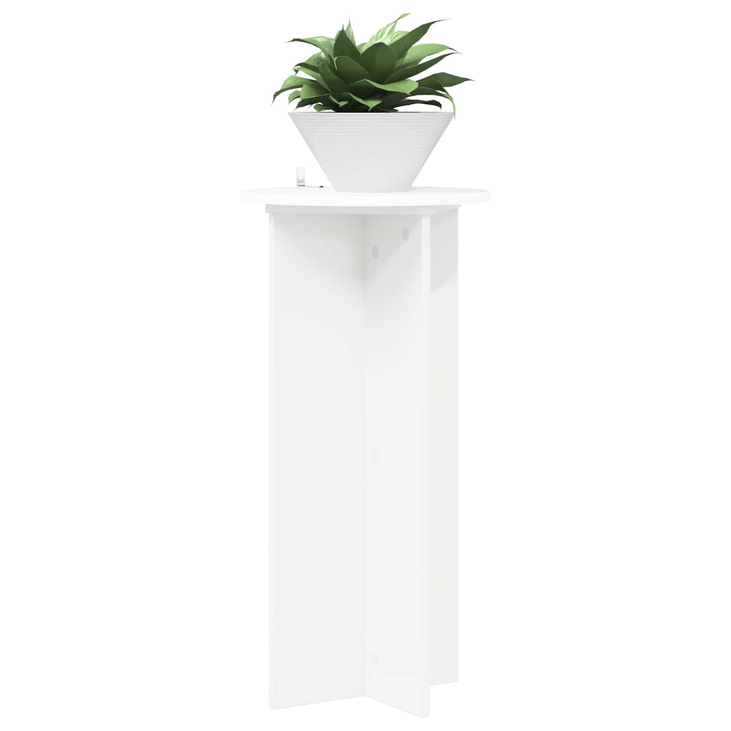 Plant Stand 2 pcs White Ø40 x 80 cm Engineered Wood