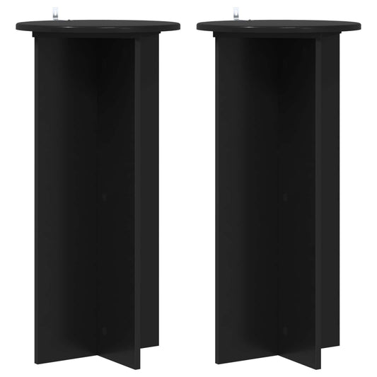 Plant Stand 2 pcs Black 40 x 40 x 80 cm Engineered Wood