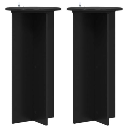 Plant Stand 2 pcs Black 40 x 40 x 80 cm Engineered Wood