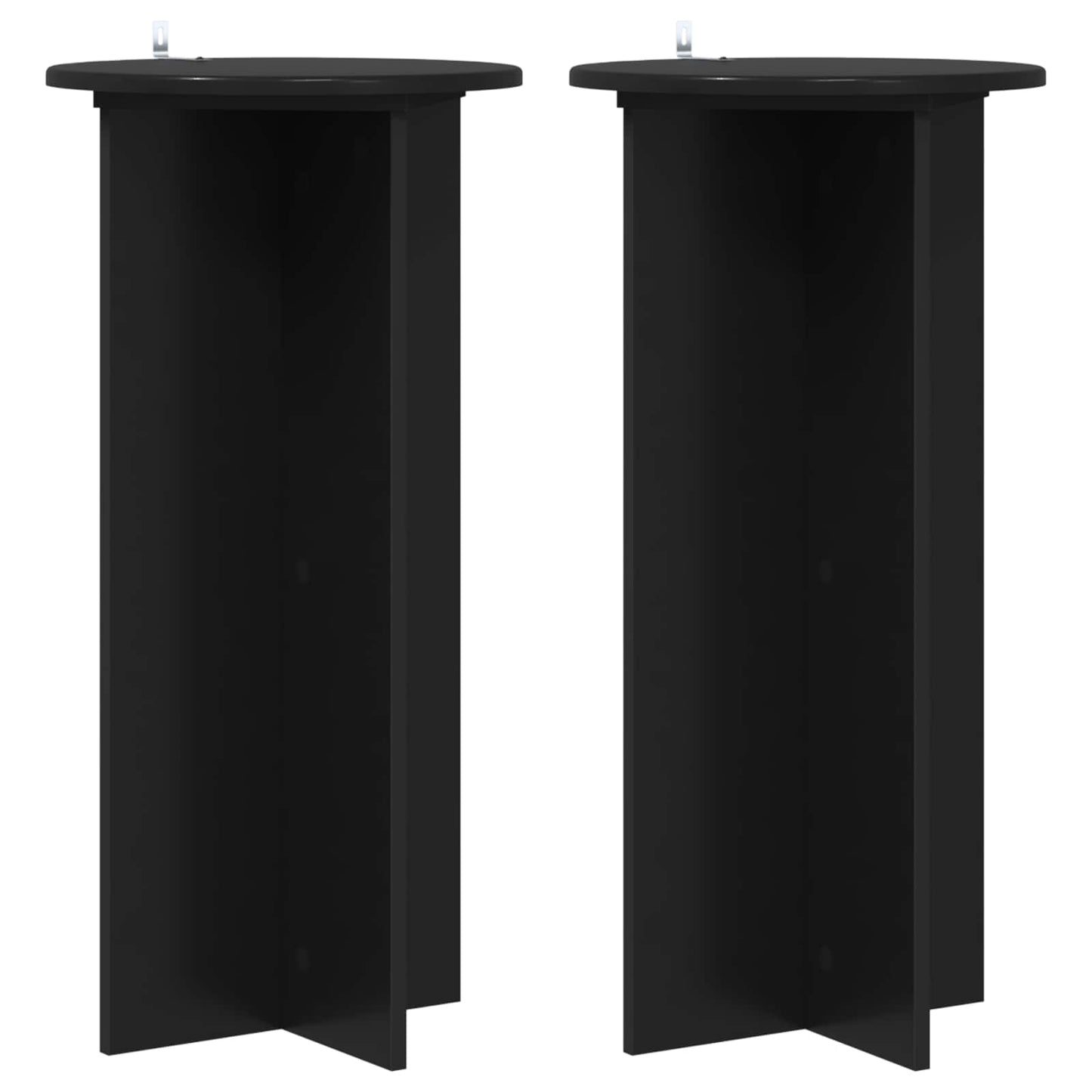 Plant Stand 2 pcs Black 40 x 40 x 80 cm Engineered Wood