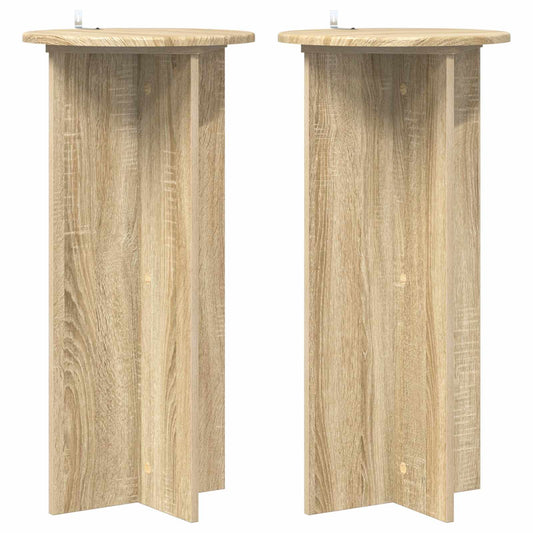 Plant Stand 2 pcs Sonoma Oak 40 x 40 x 80 cm Engineered Wood