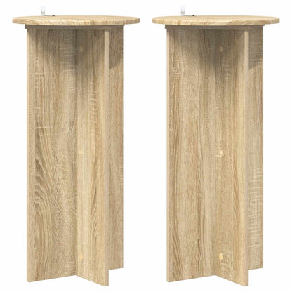Plant Stand 2 pcs Sonoma Oak 40 x 40 x 80 cm Engineered Wood