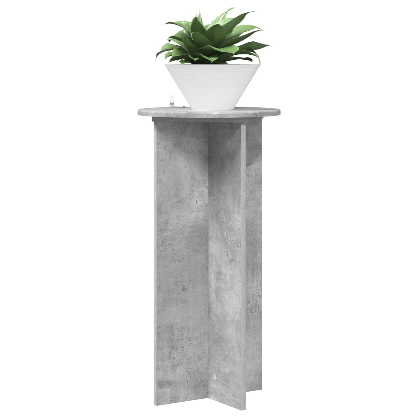 Plant Stand 2 pcs Concrete Grey 40 x 40 x 80 cm Engineered Wood