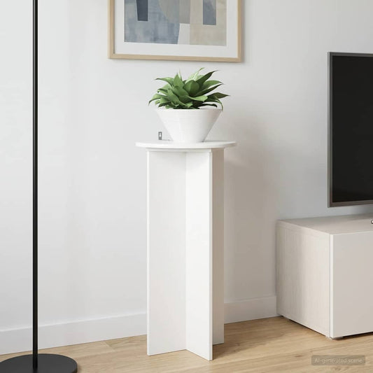 Plant Stand 2 pcs High Gloss White 40 x 40 x 80 cm