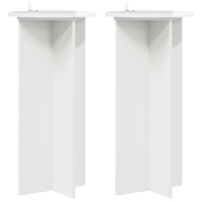 Plant Stand 2 pcs High Gloss White 40 x 40 x 80 cm