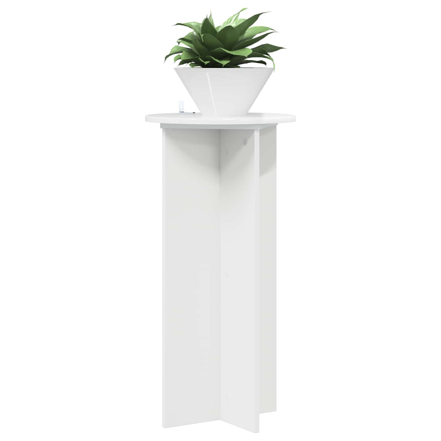 Plant Stand 2 pcs High Gloss White 40 x 40 x 80 cm