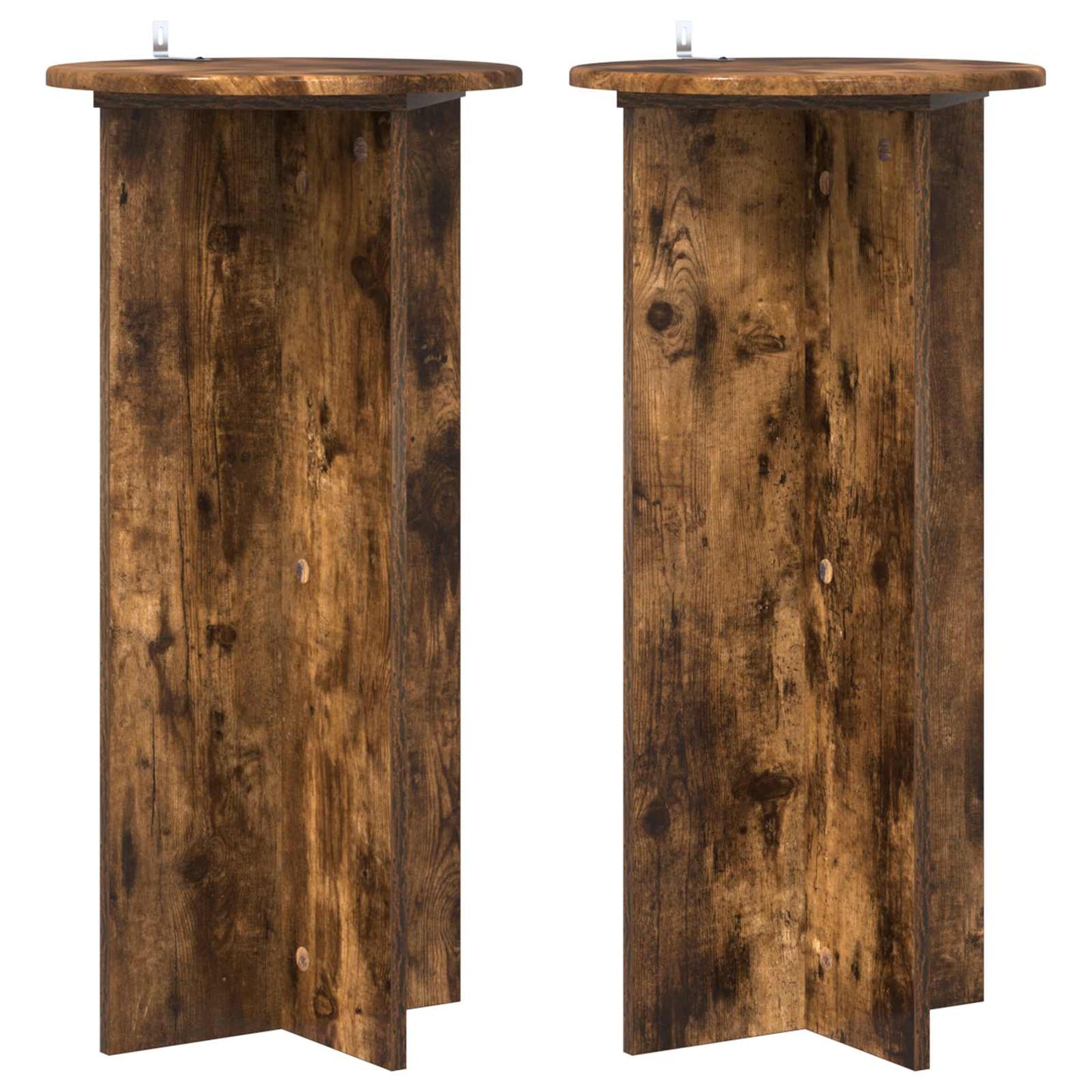 Plant Stand 2 pcs Smoked Oak 40 x 40 x 80 cm Engineered Wood