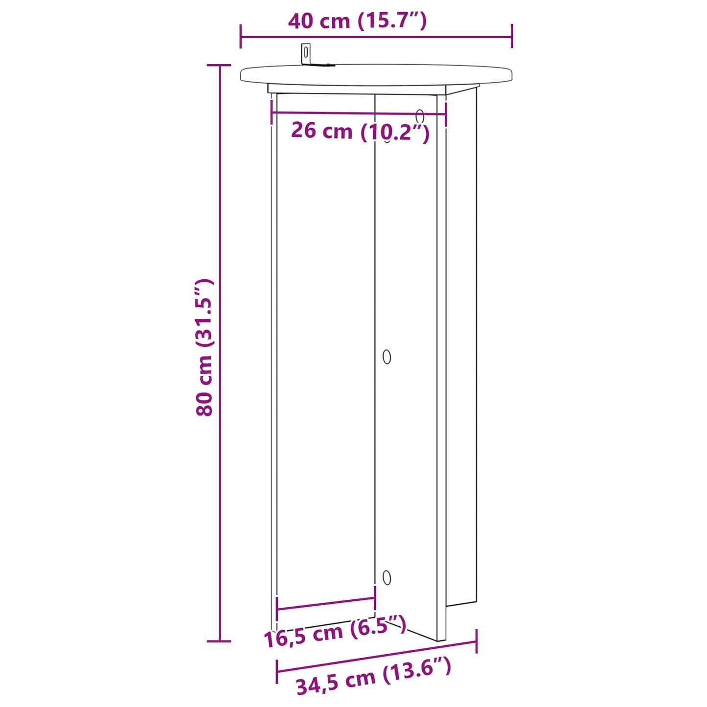Plant Stand 2 pcs Smoked Oak 40 x 40 x 80 cm Engineered Wood