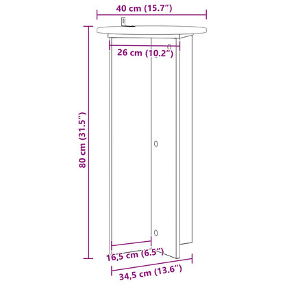 Plant Stand 2 pcs Smoked Oak 40 x 40 x 80 cm Engineered Wood