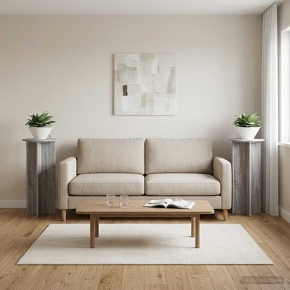 Plant Stand 2 pcs Grey Sonoma 40 x 40 x 80 cm Engineered Wood