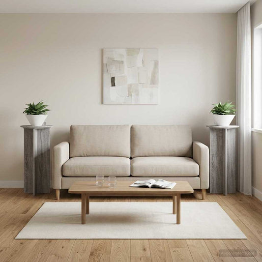 Plant Stand 2 pcs Grey Sonoma 40 x 40 x 80 cm Engineered Wood
