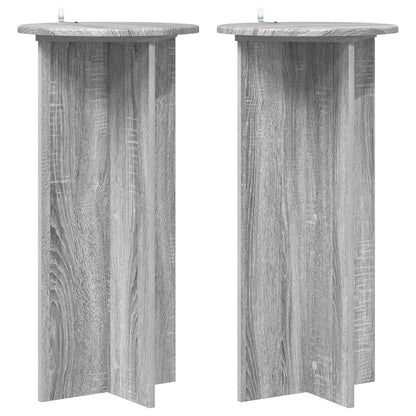 Plant Stand 2 pcs Grey Sonoma 40 x 40 x 80 cm Engineered Wood
