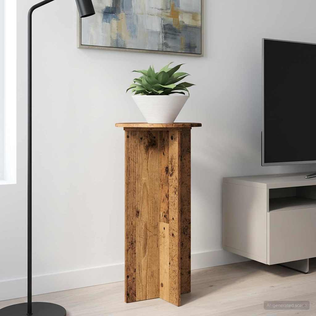 Plant Stand 2 pcs Old Wood 40 x 40 x 80 cm Engineered Wood