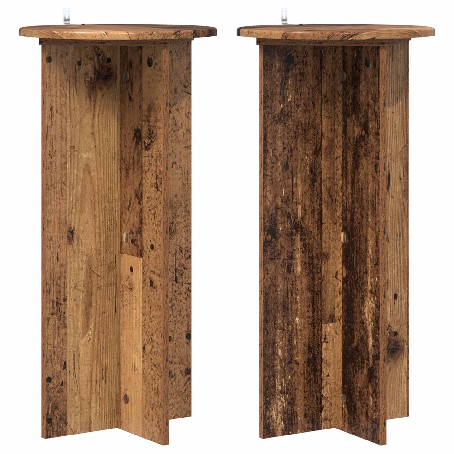 Plant Stand 2 pcs Old Wood 40 x 40 x 80 cm Engineered Wood