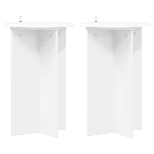 Plant Stand 2 pcs White Ø40 x 60 cm Engineered Wood