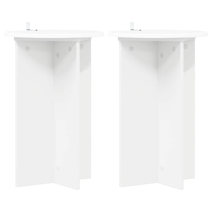 Plant Stand 2 pcs White Ø40 x 60 cm Engineered Wood