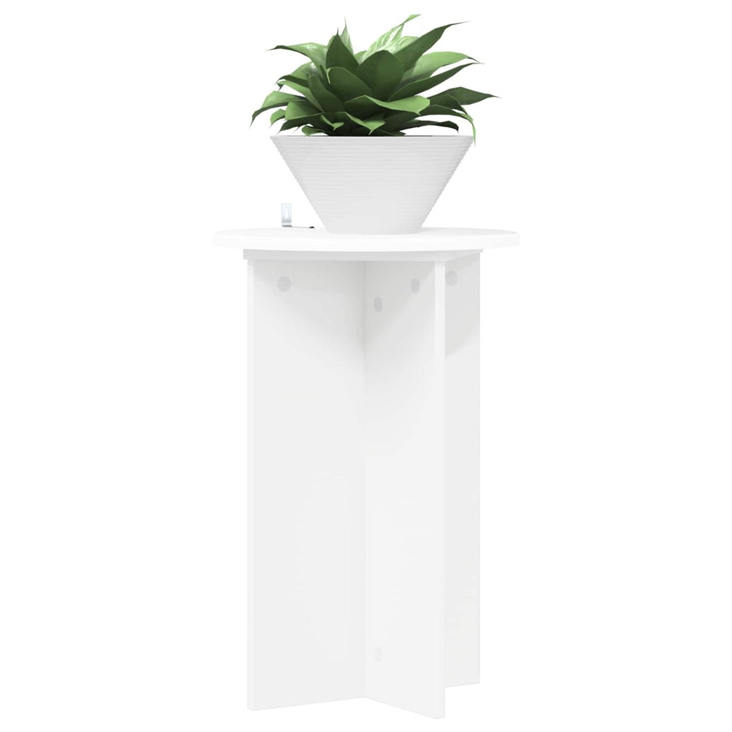 Plant Stand 2 pcs White Ø40 x 60 cm Engineered Wood