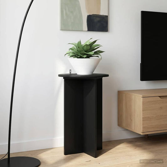 Plant Stand 2 pcs Black Ø40 x 60 cm Engineered Wood