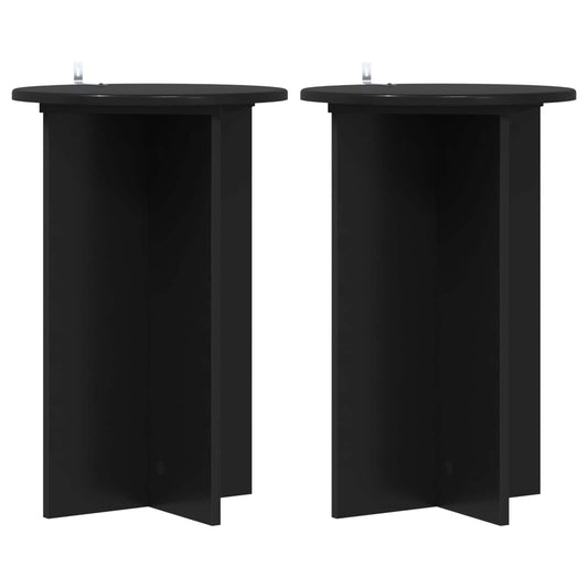 Plant Stand 2 pcs Black Ø40 x 60 cm Engineered Wood