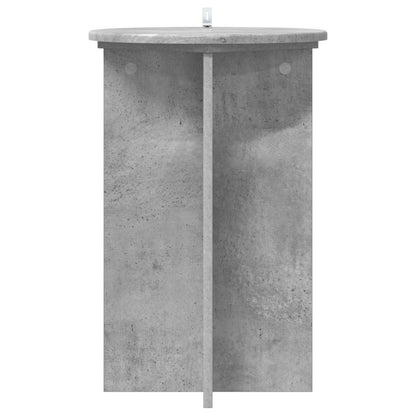 Plant Stand 2 pcs Concrete Grey Ø40 x 60 cm Engineered Wood