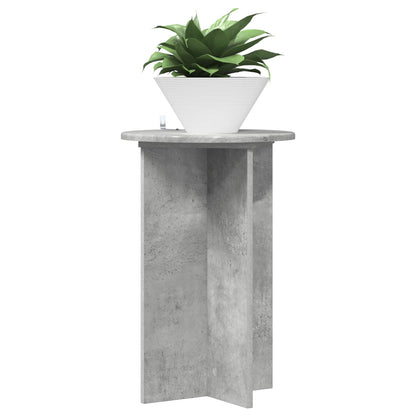 Plant Stand 2 pcs Concrete Grey Ø40 x 60 cm Engineered Wood