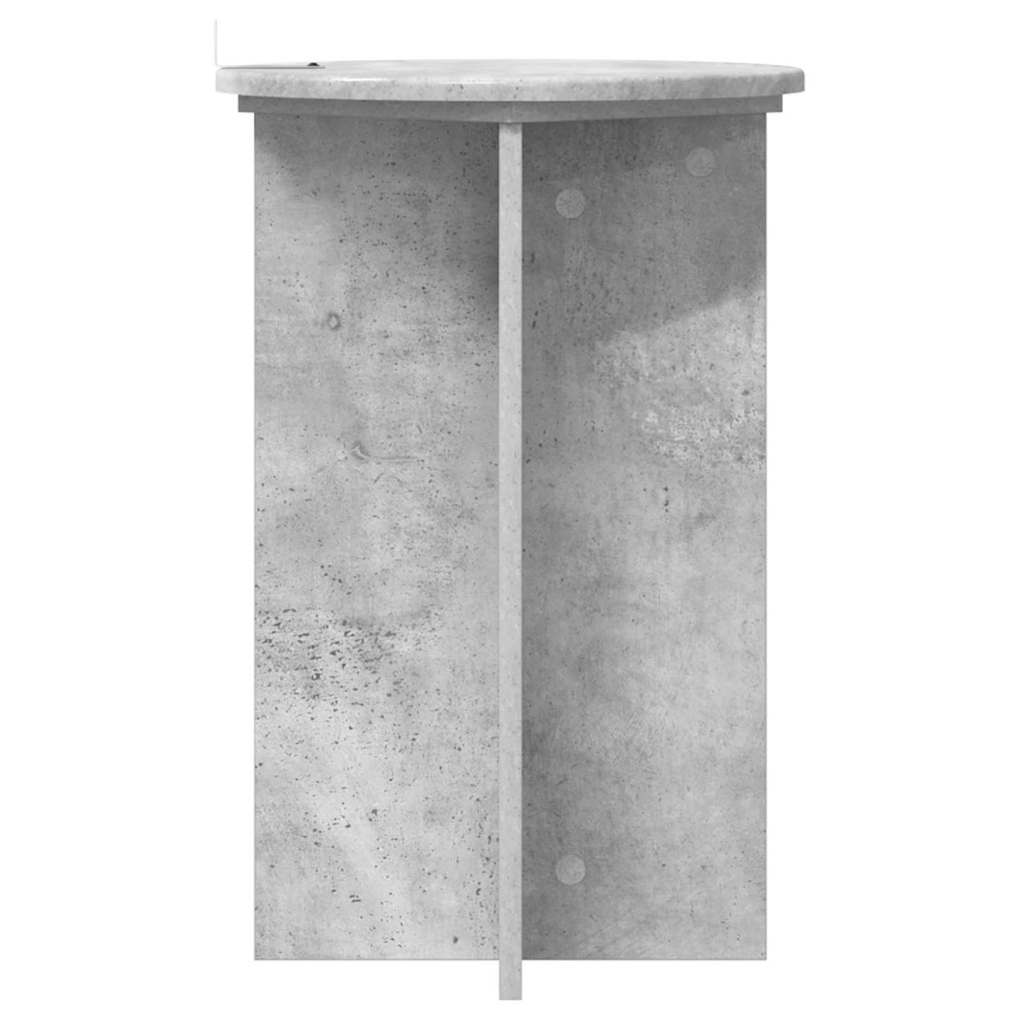 Plant Stand 2 pcs Concrete Grey Ø40 x 60 cm Engineered Wood