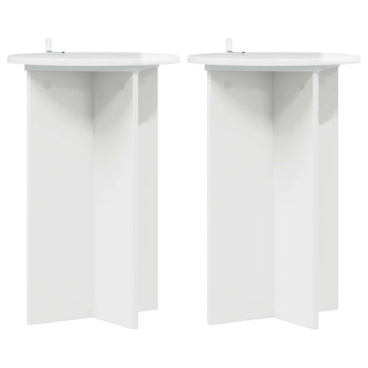 Plant Stand 2 pcs High Gloss White Ø40 x 60 cm Engineered Wood