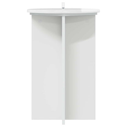 Plant Stand 2 pcs High Gloss White Ø40 x 60 cm Engineered Wood