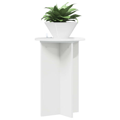 Plant Stand 2 pcs High Gloss White Ø40 x 60 cm Engineered Wood