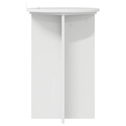 Plant Stand 2 pcs High Gloss White Ø40 x 60 cm Engineered Wood