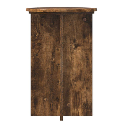 Plant Stand 2 pcs Smoked Oak Ø40 x 60 cm Engineered Wood