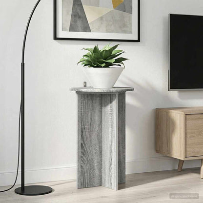 Plant Stand 2 pcs Grey Sonoma Ø40 x 60 cm Engineered Wood