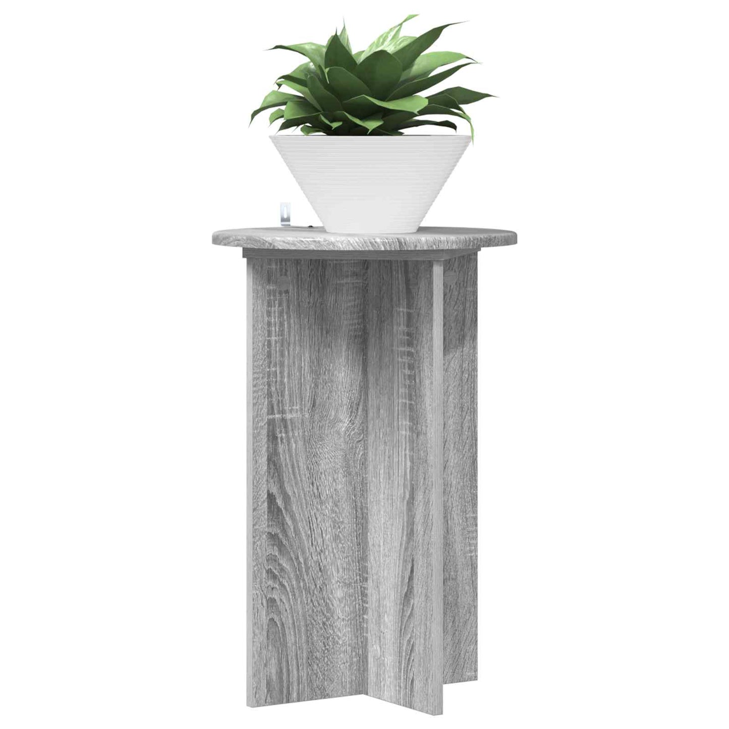 Plant Stand 2 pcs Grey Sonoma Ø40 x 60 cm Engineered Wood