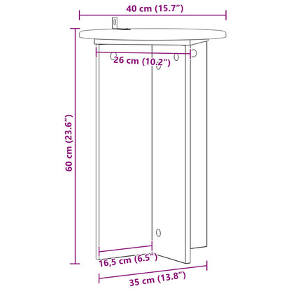 Plant Stand 2 pcs Grey Sonoma Ø40 x 60 cm Engineered Wood