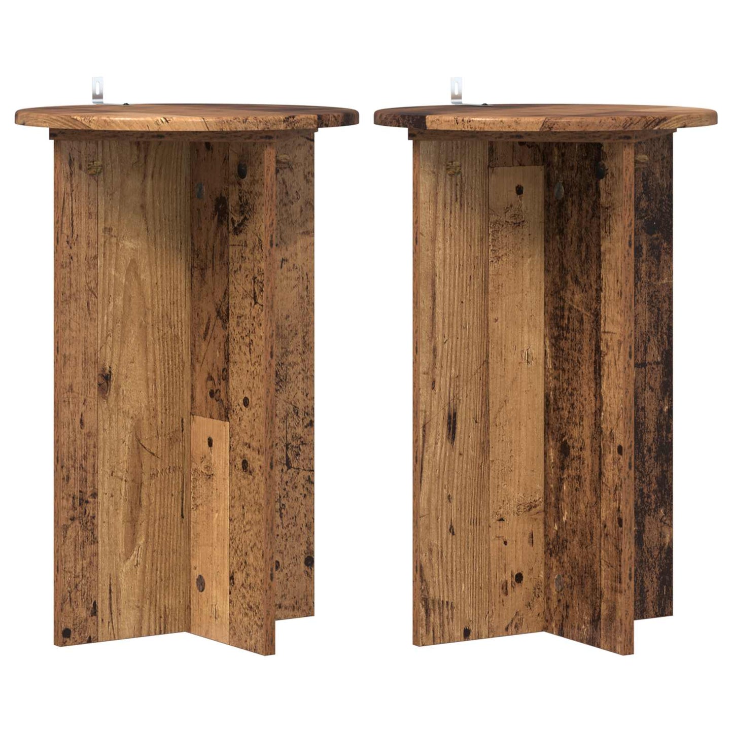 Plant Stand 2 pcs Old Wood Ø40 x 60 cm Engineered Wood