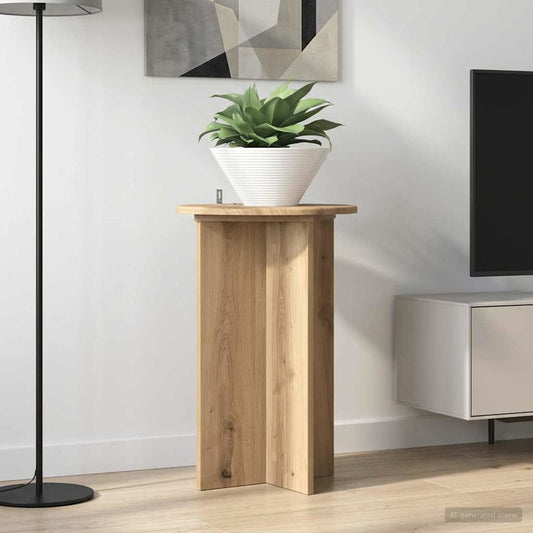 Plant Stand 2 pcs Artisan Oak Ø40 x 60 cm Engineered Wood