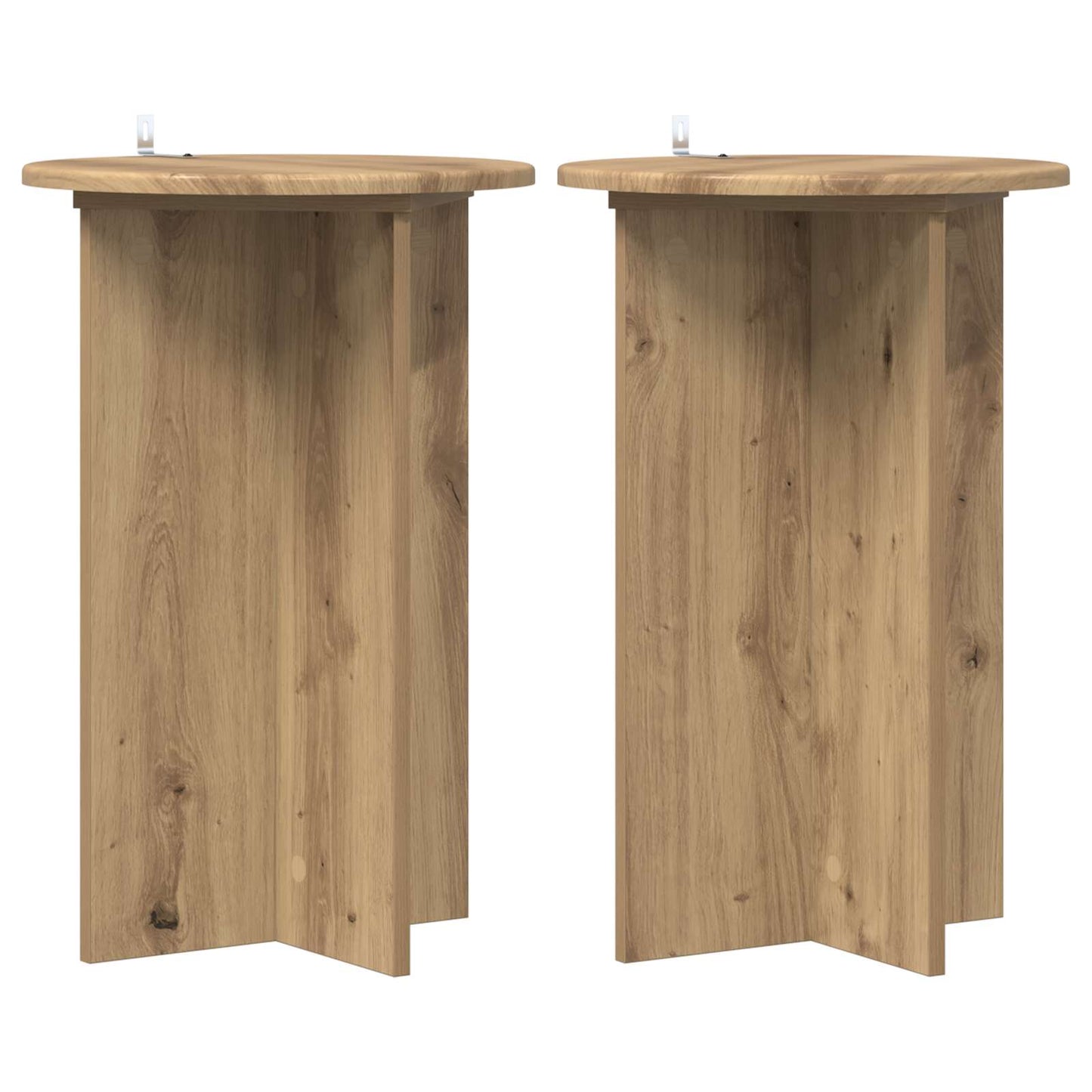 Plant Stand 2 pcs Artisan Oak Ø40 x 60 cm Engineered Wood