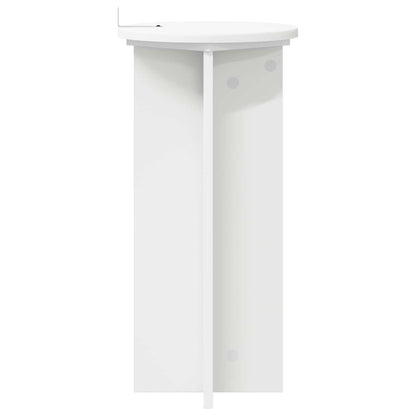 Plant Stand 2 pcs White Ø29.5 x 60 cm Engineered Wood