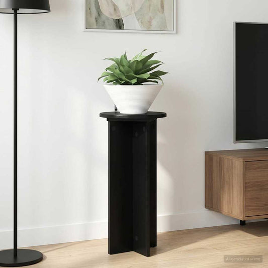 Plant Stand 2 pcs Black 29.5 x 29.5 x 60 cm Engineered Wood