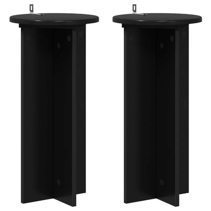Plant Stand 2 pcs Black 29.5 x 29.5 x 60 cm Engineered Wood