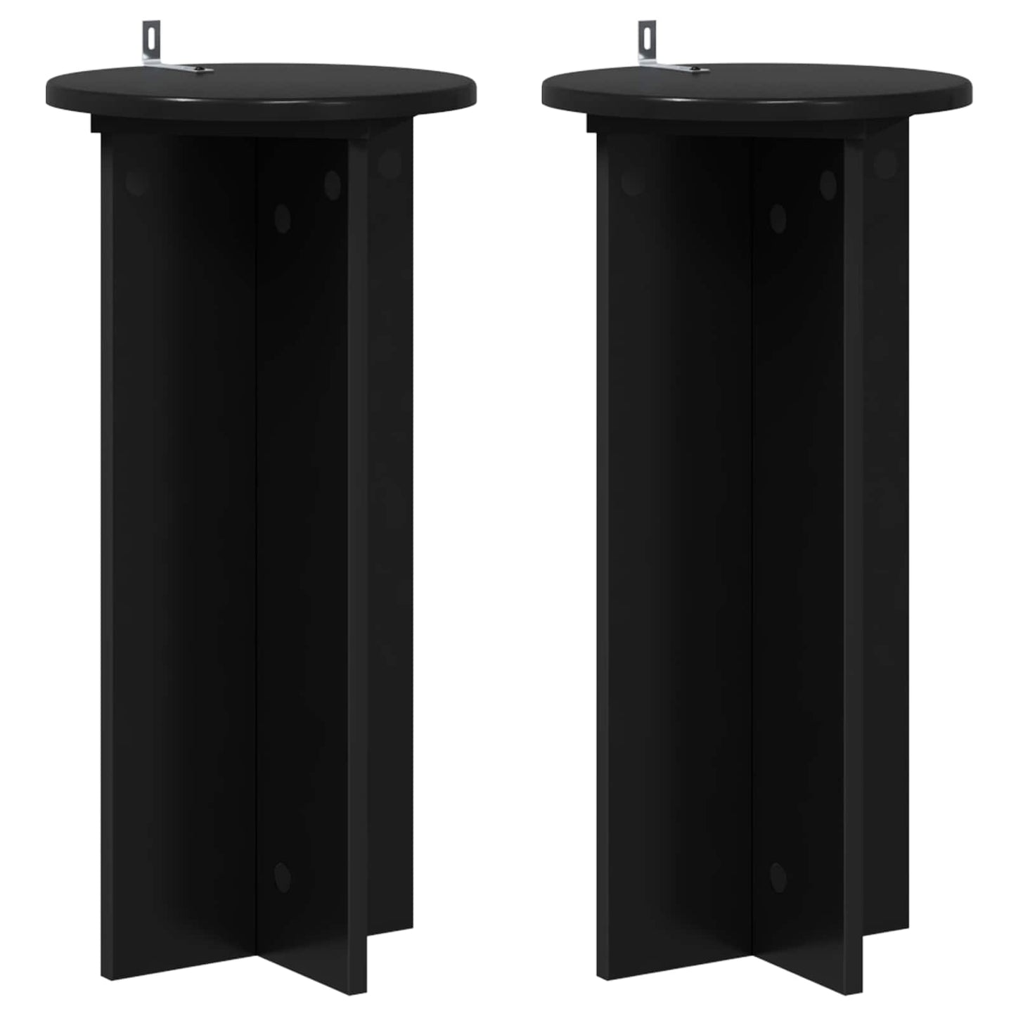 Plant Stand 2 pcs Black 29.5 x 29.5 x 60 cm Engineered Wood
