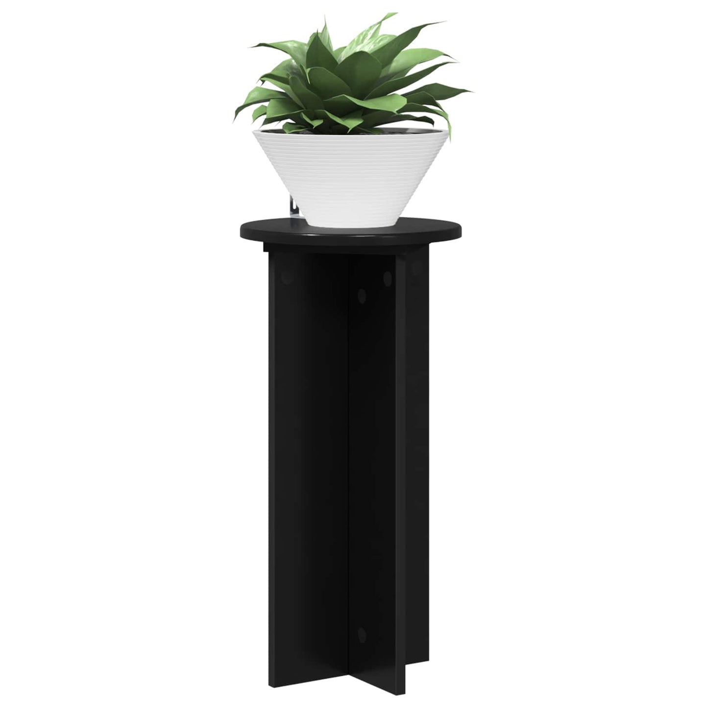 Plant Stand 2 pcs Black 29.5 x 29.5 x 60 cm Engineered Wood