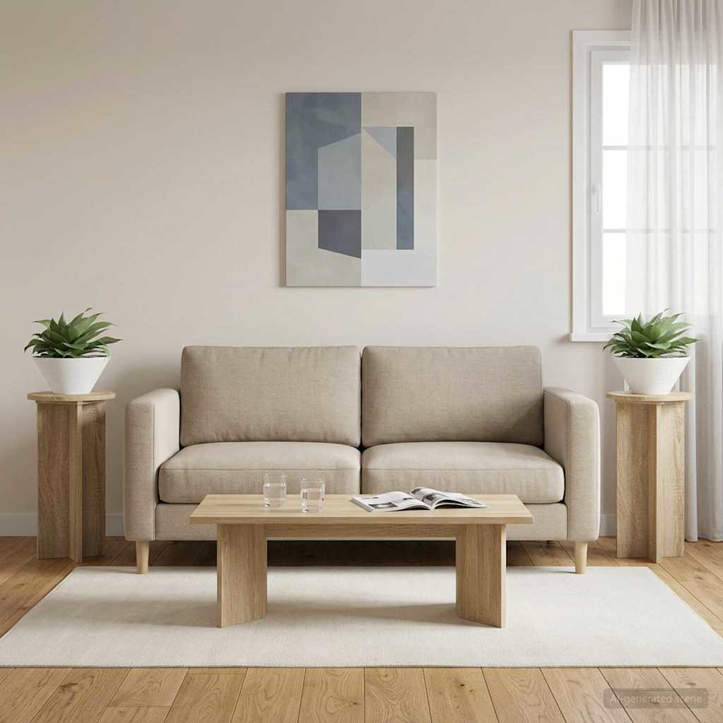 Plant Stand 2 pcs Sonoma Oak 29.5 x 29.5 x 60 cm