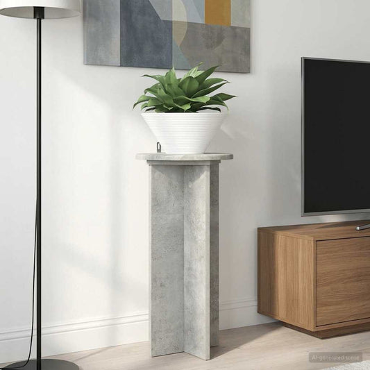 Plant Stand 2 pcs Concrete Grey 29.5 x 29.5 x 60 cm