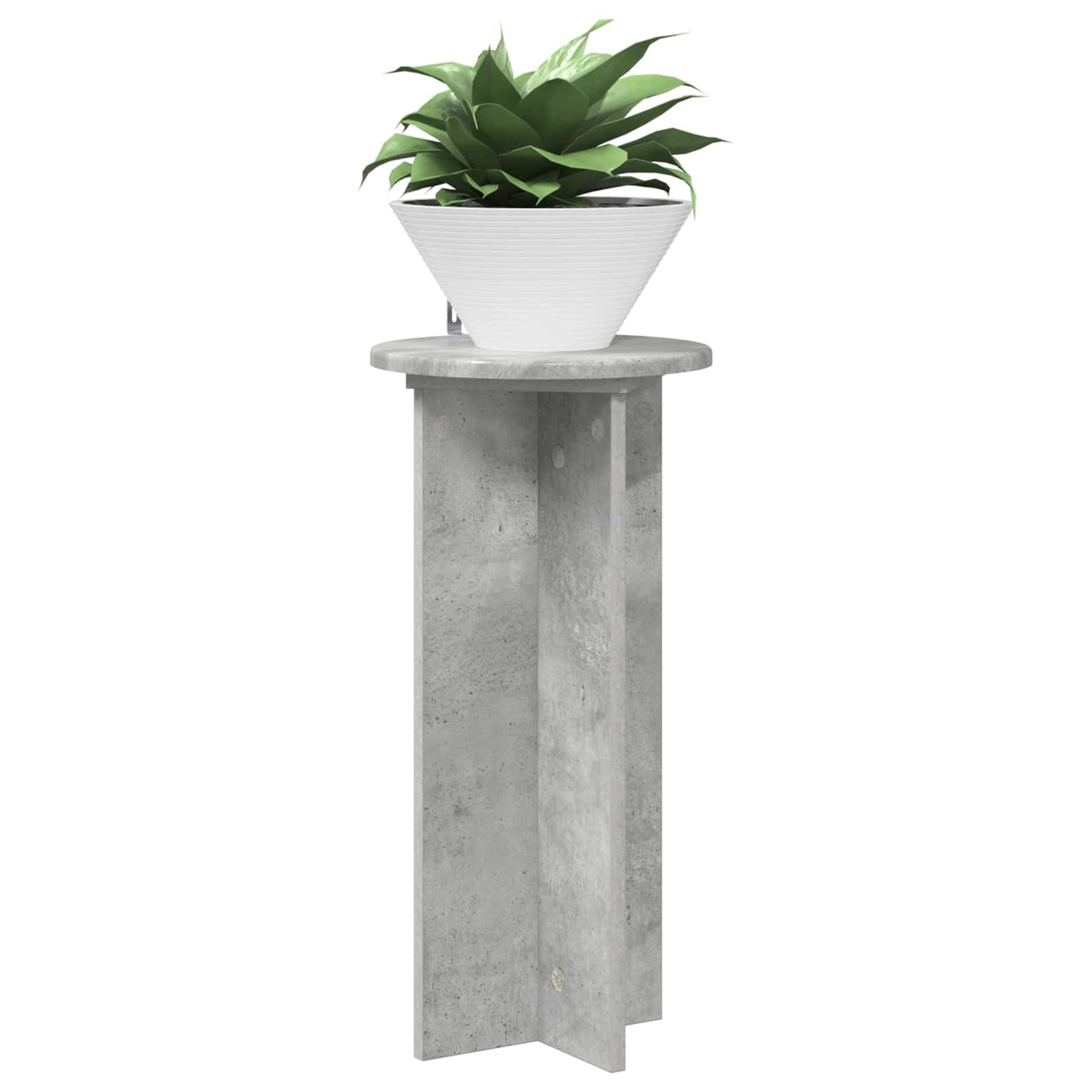 Plant Stand 2 pcs Concrete Grey 29.5 x 29.5 x 60 cm