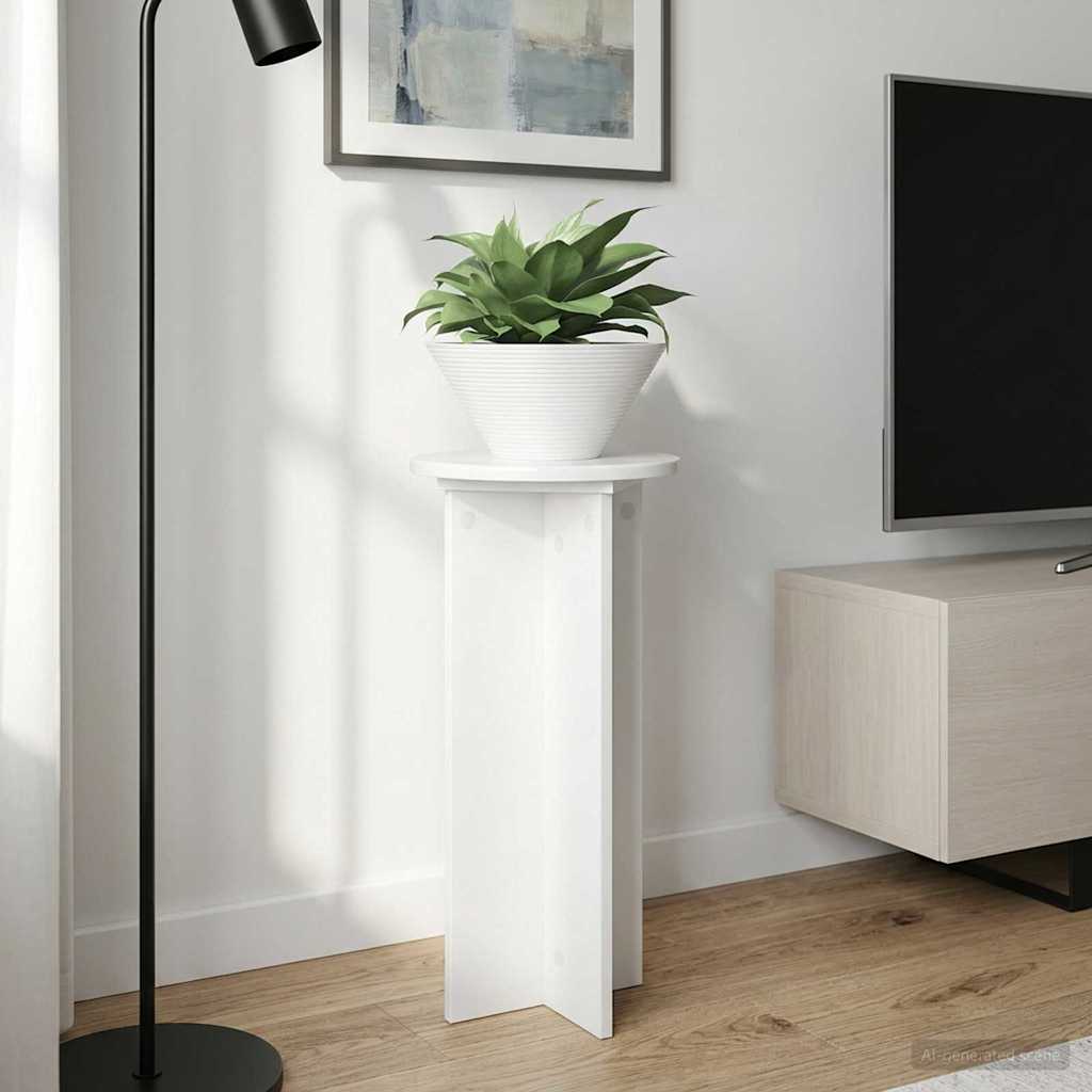 Plant Stand 2 pcs High Gloss White 29.5 x 29.5 x 60 cm