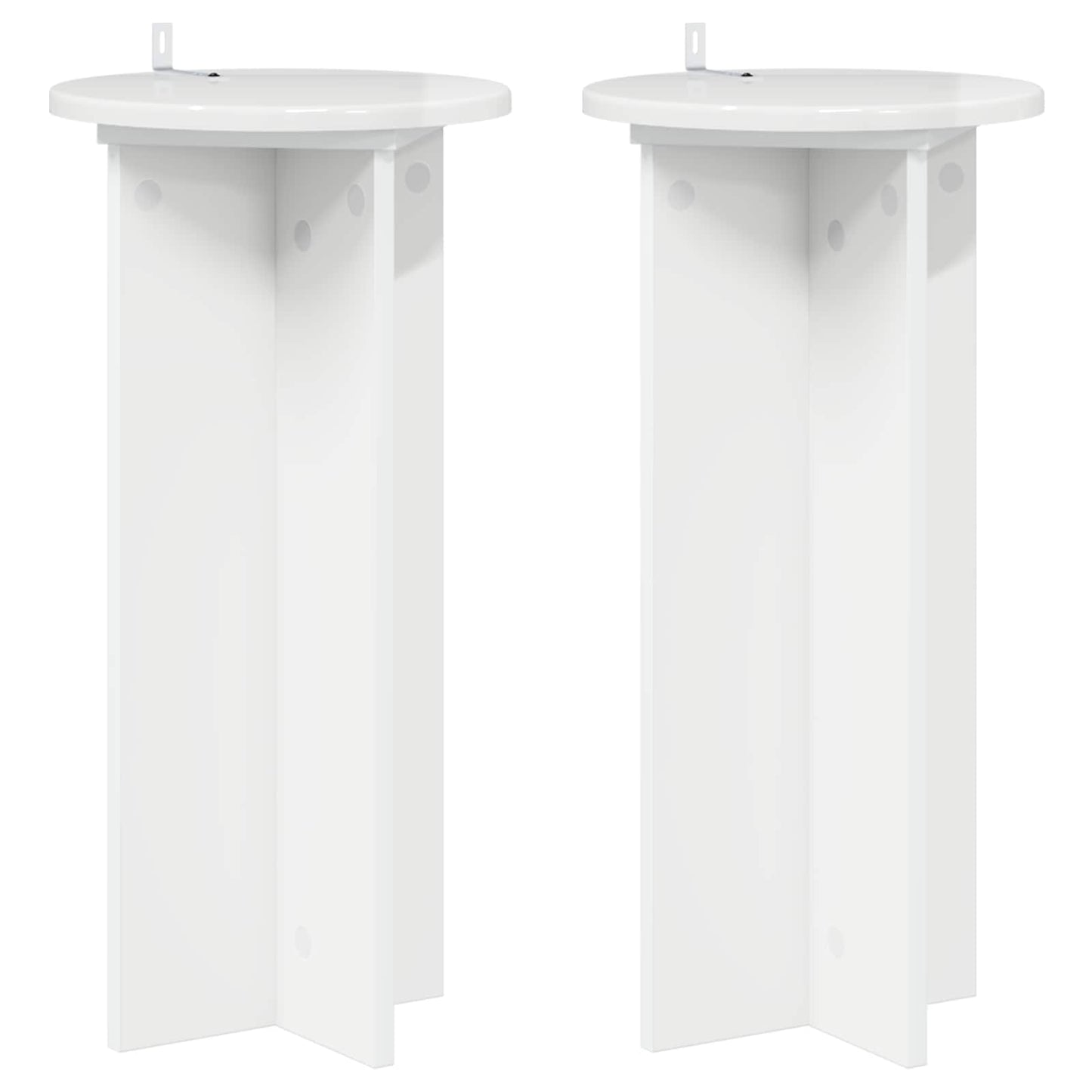 Plant Stand 2 pcs High Gloss White 29.5 x 29.5 x 60 cm