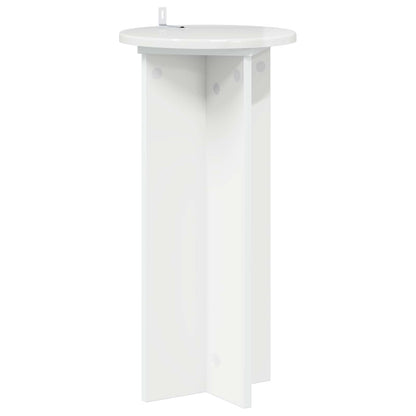 Plant Stand 2 pcs High Gloss White 29.5 x 29.5 x 60 cm