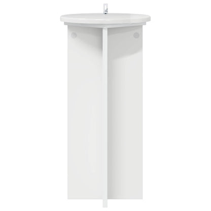 Plant Stand 2 pcs High Gloss White 29.5 x 29.5 x 60 cm