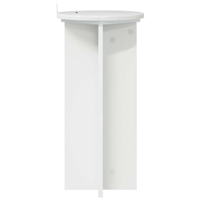Plant Stand 2 pcs High Gloss White 29.5 x 29.5 x 60 cm